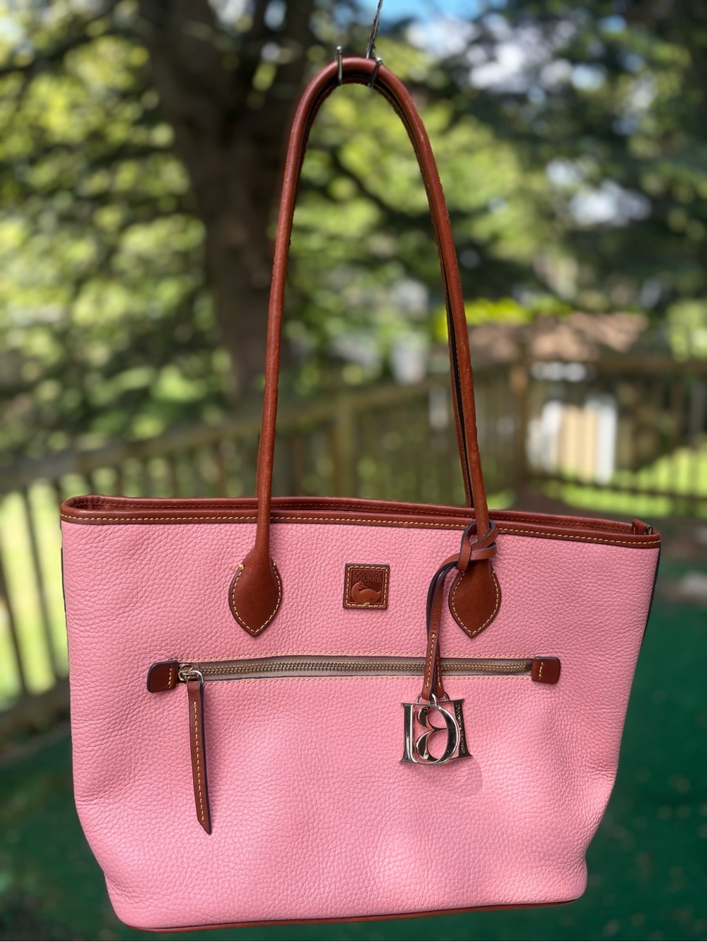 Dooney And Bourke Pale Pink Leather Tote